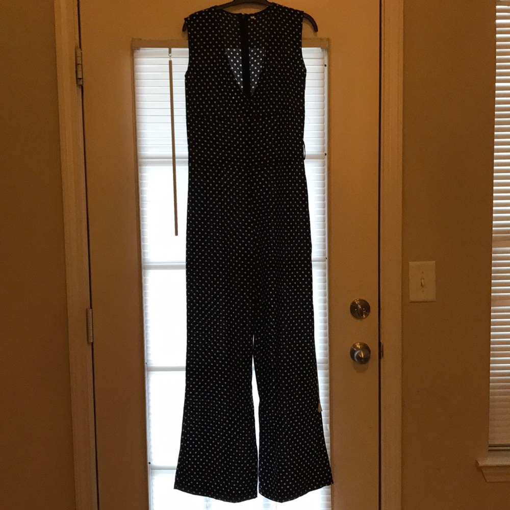 Polka Dotted Blue Jumpsuit